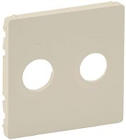 Лицевая панель Legrand Valena Life для 2-м. розетки TV+SAT слоновая кость картинка